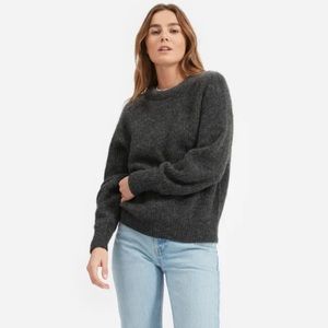 EVERLANE ALPACA OVERSIZED CREW | S | HEATHER CHARCOAL